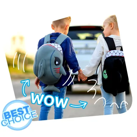 Рюкзак детский Crazy Safety Grey Shark (серая акула)