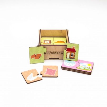 Деревянный пазл Было-стало WoodLandToys