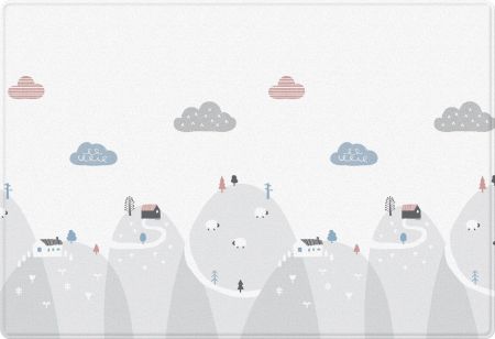 Детский коврик двусторонний Parklon Pure Soft Монстера/Холмы, 190x130x1.2 см