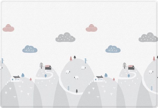 Детский коврик двусторонний Parklon Pure Soft Монстера/Холмы, 190x130x1.2 см