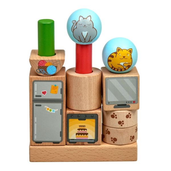 Сортер - пирамидка Игривые кошки Lucy&Leo Сортер - пирамидка Игривые кошки Lucy&Leo