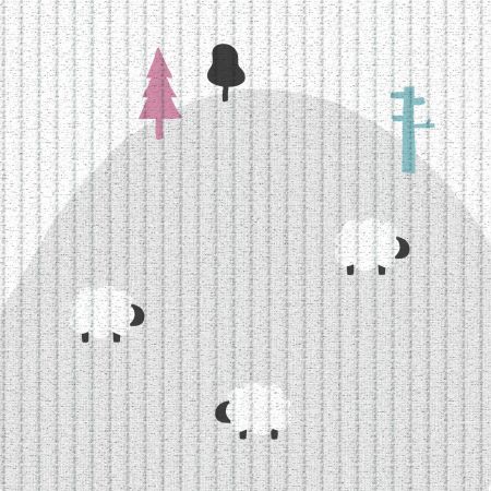 Детский коврик двусторонний Parklon Pure Soft Монстера/Холмы, 190x130x1.2 см