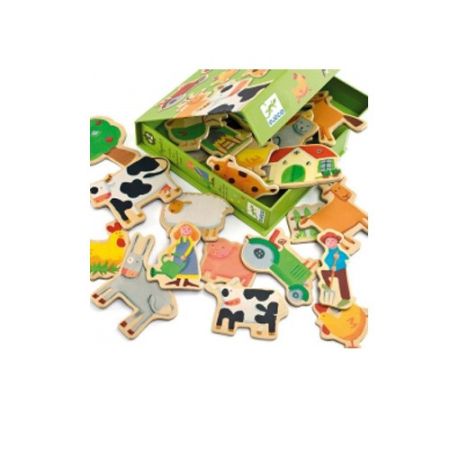 Деревянные магниты Djeco Ферма