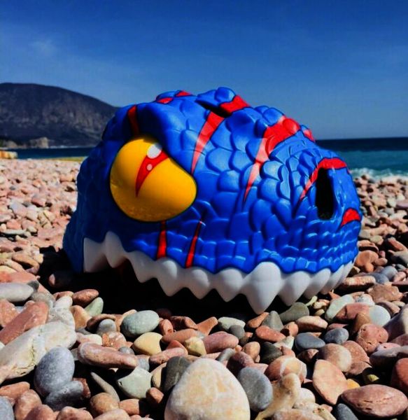 Шлем Blue Dragon коллекция 2017 (синий дракон) Crazy Safety