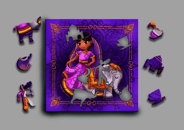 Деревянный пазл "Индийская Принцесса" Mr. Puzz