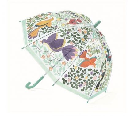 Зонтик Цветы и птицы прозрачный Djeco
