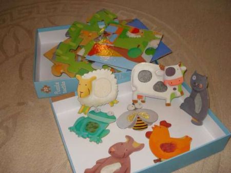 Пазл - гигант тактильный Ферма Djeco