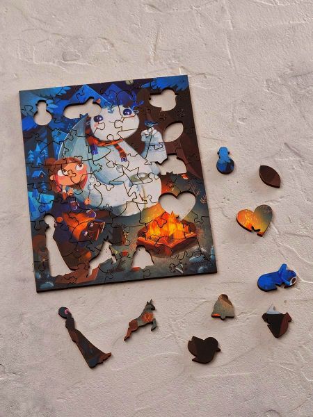 Деревянный пазл "Маршмеллоу для нового друга" Mr. Puzz