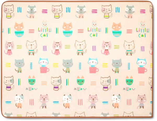 Детский коврик двусторонний Parklon Prime Living Котики и Веселый город, 200x150x1.0 см
