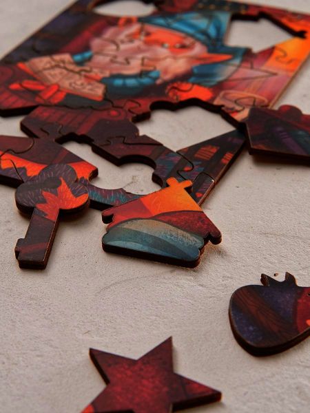 Деревянный пазл "Уютный гномик" Mr. Puzz