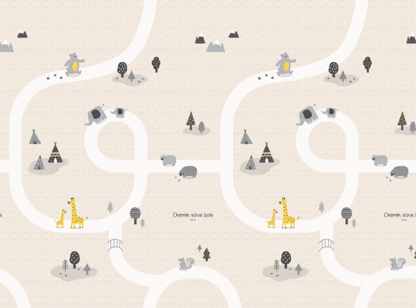 Коврик детский складной Parklon Portable Лесные тропинки 200x140x1 см