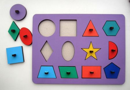 Рамки - вкладыши М. Монтессори "Геометрия" Smile Decor