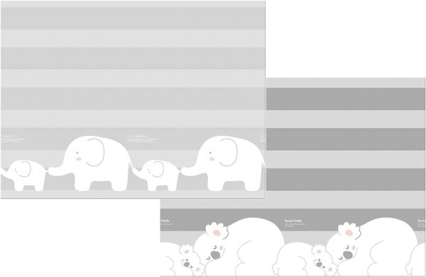 Детский коврик двусторонний Parklon Prime Living Коалы/Слоники за хвостики, 200x180x1.0 см