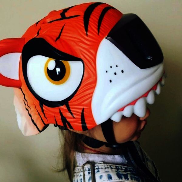 Шлем Orange Tiger коллекция 2017 (оранжевый тигр) Crazy Safety