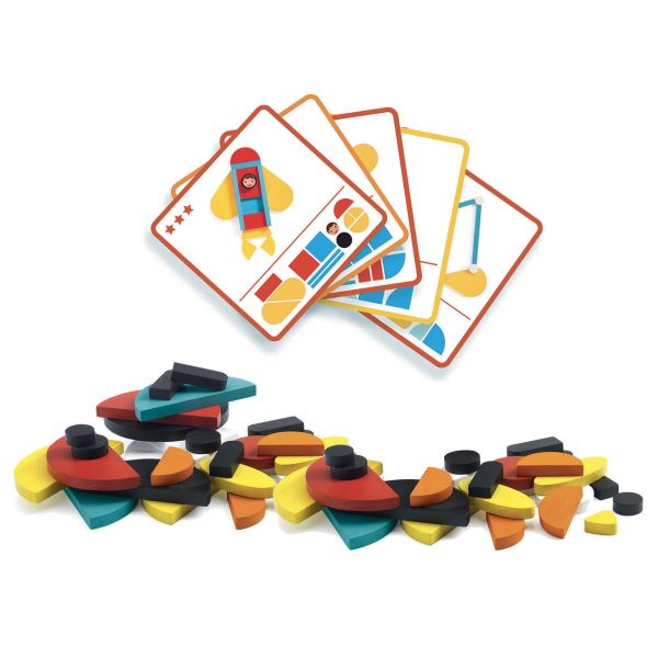 Конструктор деревянный Транспорт Djeco